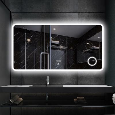S-3609 Frameless Large Led Bathroom Mirror with Lights and Magnifier