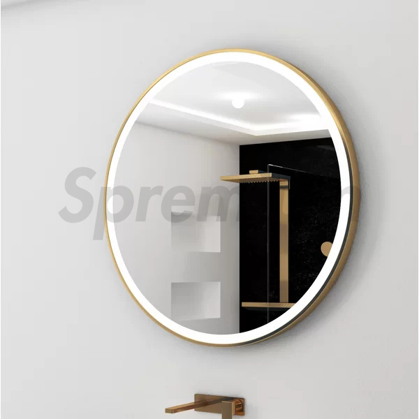 S-4648 Cooper Free Circle LED Bathroom Mirror with Aluminium Frame