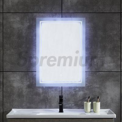 S-4617 LED Bathroom Wall Mirror with Two Frosted Circle Lights