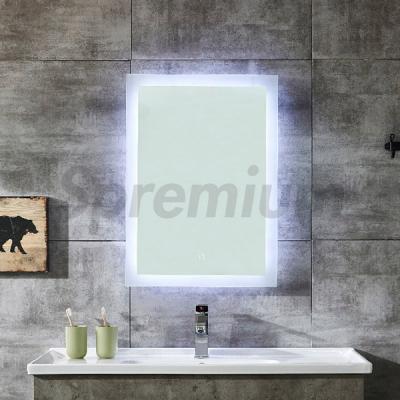 S-4621 LED Bathroom Wall Mirror Rectangular Backlit Mirror with Touch Button