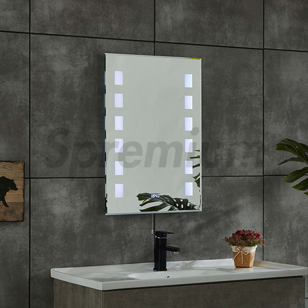 S-4625 Modern Rectangular Bathroom Wall Mirror with Built in Lights