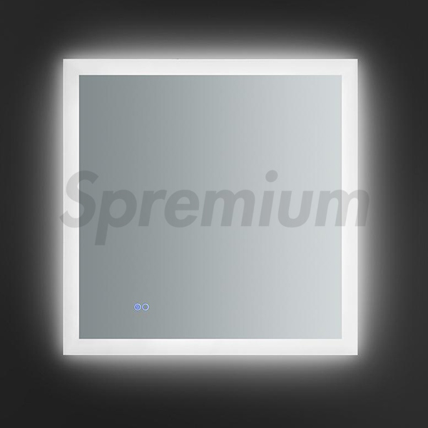 S-3067 Square Heated Bathroom Mirror With LED Light And Touch Switch System